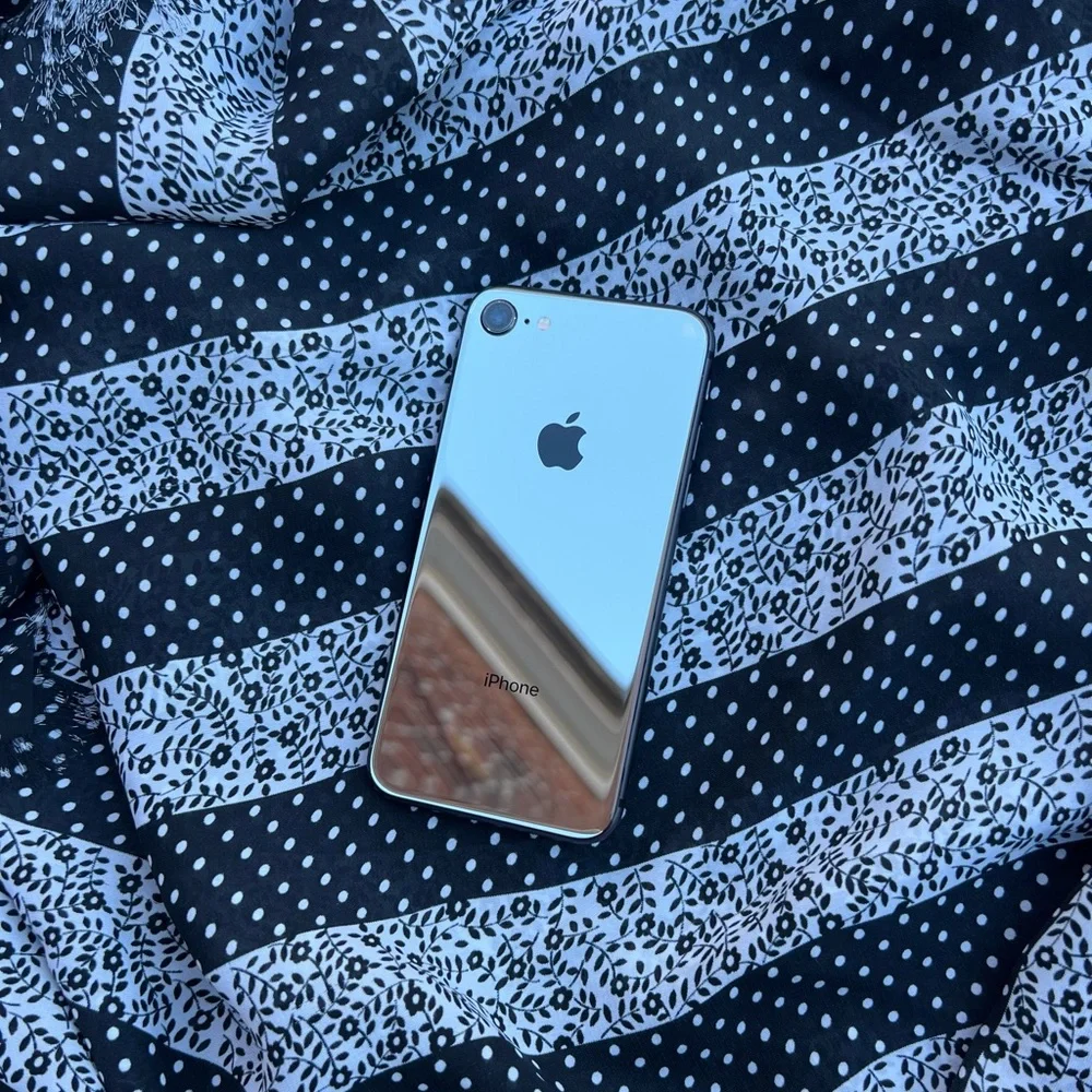 Apple iPhone 8 256 gb Carrier Unlocked Gray & Mirror Silver Back Glass Mint